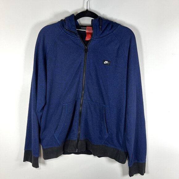 Nike Other - Nike Hoodie‎ Sweatshirt Mens Large Blue Hooded Zip Up Jacket Athletic Casual